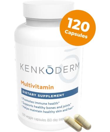 Kenkoderm Psoriasis Moisturizing Cream & Multivitamin Skin Care Bundle Moisturizing Cream with Salicylic Acid 10 oz & Multivitamin with Omega 3 & Vitamin D Immune Support Supplement 120 Capsules - Buy Online on GoSupps.com