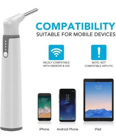 Wireless Otoscope 3.9mm Ultra-Thin WiFi Ear Scope Camera with Earwax Removal Tool, 6 LED Lights, Gyroscope | Ear Cleaner Endoscope for Android and iPhone - Buy Online on GoSupps.com