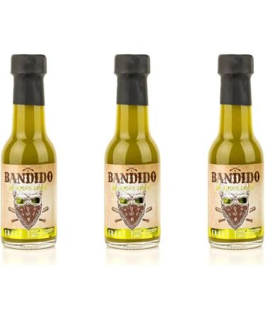 Fifth of Jugais Bandido Jalape o Hot Sauce Set of 3 bottles of 100 ml Mexican style sauce Based on Jalape o pepper green pepper and herbs Gourmet product of Portuguese origin