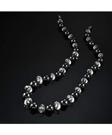 Buy Magnetic Necklace - Hematite Therapy Beads Jewelry for Men & Women | Elegant Rhinestone Gift - Buy Online on GoSupps.com