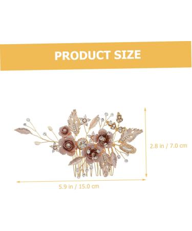 VINTORKY Flower Leaf Comb Crystal Headpiece Rhinestone Hair Accessories Bridal Headpiece Rhinestone Headpiece Metal Hair Comb Crystal Bridal Hair Comb Alloy Rhinestone Bride Manual Hair up - Buy Online on GoSupps.com