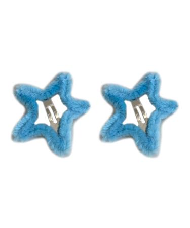 AJTUTUS Cute Star Shape Hairpins Hot Girls Plush Star Hair Clip Headdress Style Barrettes Cute Star Hair Clip for Woman