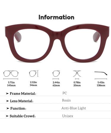ZUKKY Oversized Reading Glasses for Women & Men - Red Blue Light Blocking Computer Glasses with Spring Hinges (3.50x) - Buy Online on GoSupps.com