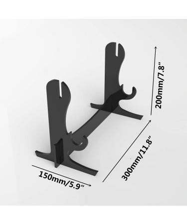 LEILIN Acrylic Samurai Sword Stand - Two-Layer Desktop Katana Holder in Black - Buy Online on GoSupps.com