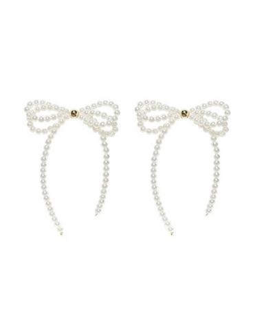 Feylie earrings exaggerated earrings high-grade scythe luxury all-matched bowknot earrings 2023 trend sweet earrings female summer style approx. 4x7cm/1.57x2.75in resin