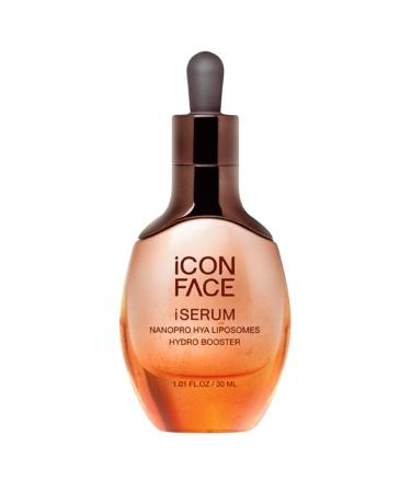 iCon Face iSerum - 20x Nano Hyaluronic Acid Ageless Hydro Booster Serum 12Hour Moisturizing & Collagen Production Age Defying Natural Arbutin Pearl Extract 30ml