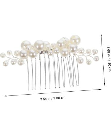 Mikinona 1 Set Bride Headpiece Wedding Hairpin Bride Hair Comb Wedding Hair Accessories for Brides Pearl Hair Pin Hair Comb for Girl Headpieces for Wedding Pearl Hair Combs - Buy Online on GoSupps.com