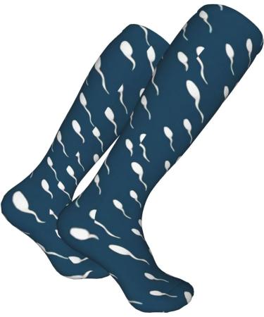 Buy Compression Socks for Men & Women - 15-20 mmHg Support for Running & Cycling - Swimming Sperm Design - Buy Online on GoSupps.com
