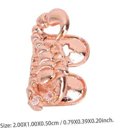 Amosfun 1pc Scorpion Single Braces Clothing for Men Mouth Teeth Grill Tooth Cover Man Grill Cover Fashion 2X1cm Golden - Buy Online on GoSupps.com