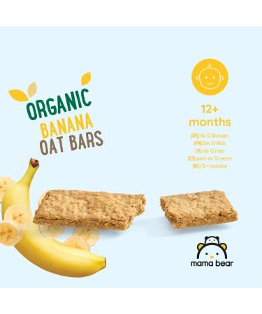 Mama Bear Organic Whole Grain Banana Flavored Oat Bars - 20g Pack of 6 | Premium International Shipping - Buy Online on GoSupps.com