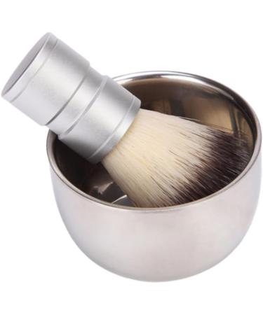 Men's Travel Shaving Set: 2nd Shaving Bowl & Brush Rustproof Steel 9.3x5cm - Perfect for Grooming On-the-Go - Buy Online on GoSupps.com