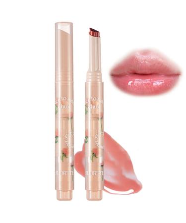 Flortte Jelly Lipstick Florette Jelly Lipstick Flortte Nice To Meet Chu Jelly Lipstick Heart Shape Plumping Water Gloss Lip Gloss Moisturizing Sweet Lip Glaze (#03)
