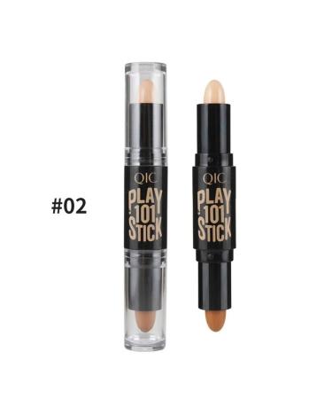 Lebeaut QIC Highlighting Pen Double-end Makeup Stick Woman Modified Highlight Bar Contour Palette Cosmetic Tool 02