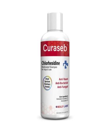 Curaseb Medicated Shampoo for Dog & Cats  Treats Skin Infections & Hot Spots - Chlorhexidine & Ketoconazole - 16 Oz