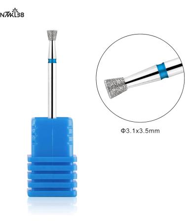 NMKL38 Tapered Diamond Nail Drill Bit Professional Cuticle Remove Tools for Acrylic Gel Nails Dry Manicure Pedicure - Buy Online on GoSupps.com