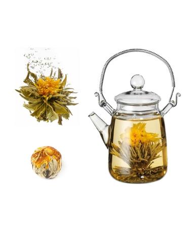 Buy Cross Tea - 10x Fruity Green Tea Blower Balls with Marigold & White Tea Tips - Golden Fortune Gift for Tea Lovers - Buy Online on GoSupps.com