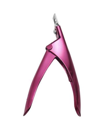 iZhuoKe Acrylic Nail Clippers Nail Clipper Professional Nail Tip Cutter for False Fake Gel Artificial Nail Tips Trimmer Professional Nail Art Manicure Tool(Fuchsia)