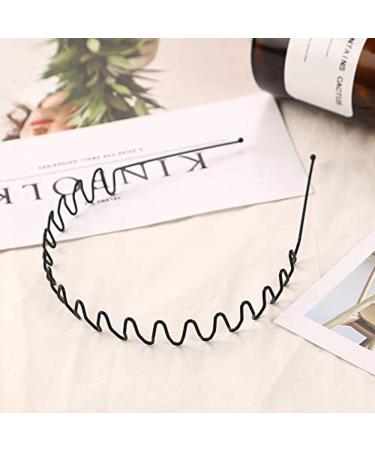 Voarge 6 Pcs Metal Hairband - Black Spring Wave Unisex Flexible Headband Accessories for Men & Women - Buy Online on GoSupps.com