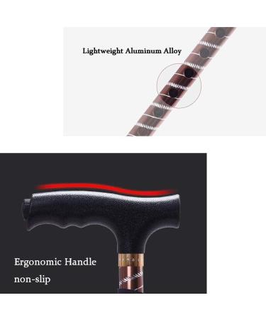 Walking Stick/Crutches Lightweight Aluminum Alloy Sticks with Light Handle 9 Height Levels Adjustable for Elderly Men or Women 4 Legs Base 2 Changeable Bronze Base Fixed Journey - Buy Online on GoSupps.com