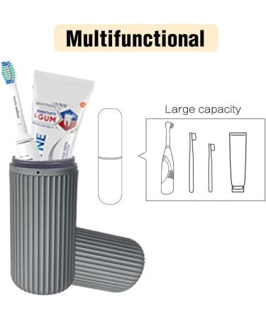 8 Pack Portable Breathable Travel Toothbrush Case - Long 9 inch Holder for Camping, Business Trips, Schools, and Home - Multifunction Toothbrushes & Toothpaste Set - Buy Online on GoSupps.com