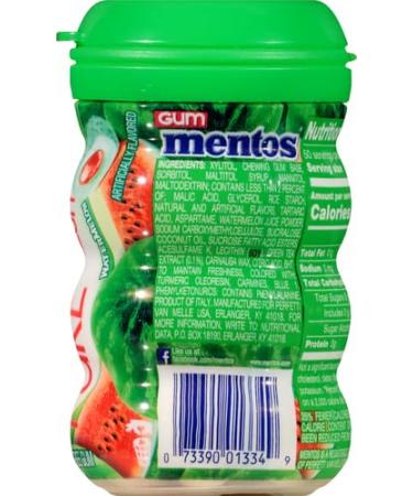 Mentos Pure Fresh Watermelon Sugar-Free Chewing Gum with Xylitol | 50 Piece Bottle - Buy Online Internationally - Buy Online on GoSupps.com
