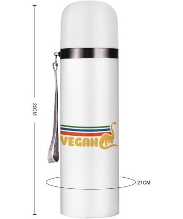Retro Vegan Dino Insulated Water Bottle 19 OZ Stainless Steel Travel Mug For Drink Sports Camping Hiking Outdoors - Buy Online on GoSupps.com