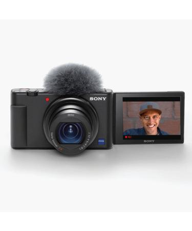 Sony ZV-1 Digital Camera for Content Creators, Vlogging and YouTube with Flip Screen, Built-in Microphone, 4K HDR Video, Touchscreen Display, Live Video Streaming, Webcam Camera only Black