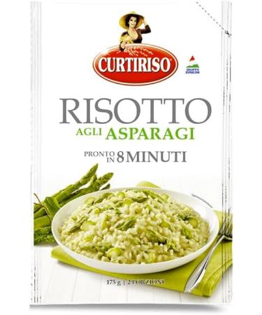 Curtiriso Asparagus Risotto Asparagus Risotto Asparagus Risotto Risotto is ready in 8 minutes 12 x 175 g + Italian Gourmet Pulp 400 g - Buy Online on GoSupps.com