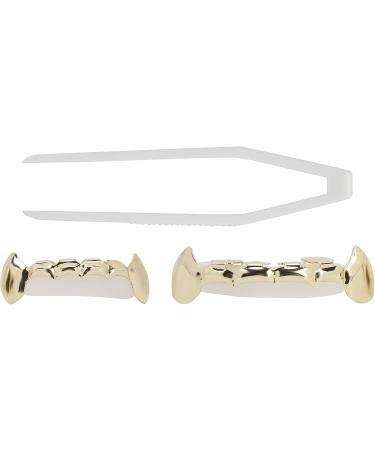 Buy Reusable Copper Hip Hop False Teeth Set for Halloween & Festivals | Easy Wear Gold Teeth Decoration - Buy Online on GoSupps.com