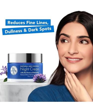 The Moms Co Natural Age Control Night Cream with Natural Bakuchiol (Natural Retinol) | Face Cream for Women & Men | Reduce Fine Lines & Wrinkles | Anti Ageing Cream 50g  - Buy Online on GoSupps.com