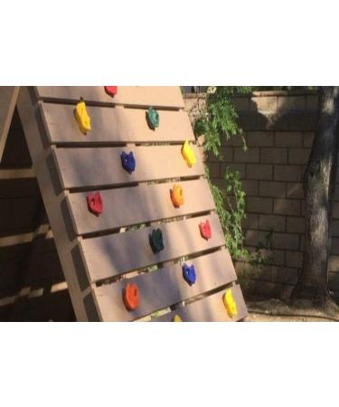 KINSPORY 10Pc Colourful Pig Nose Rock Climbing Holds with Two Blue Handles - Kids Playground Set with Mounting Hardware - Buy Online on GoSupps.com