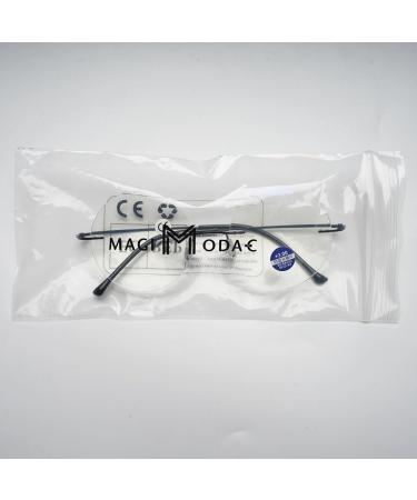 Shop Magimodac Round Reading Glasses for Men & Women - Borderless Blue Light Filter Titanium Glasses - 3.0 Diopter Visual Aid - Buy Online on GoSupps.com