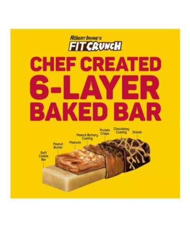 FITCRANCH Chocolate Peanut Butter Baked Snack Bars - 16g Protein - 12ct/19.44oz - Buy Online on GoSupps.com