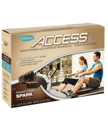 Melaleuca Access - Chocolate S'mores Spark - 10 Exercise Bars 1.05 oz each
