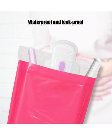 100 Pack Feminine Hygiene Disposal Bags | Self-Adhesive Strips | Discreet Odor Seal | for Tampons, Pads | Rose Pink - Buy Online on GoSupps.com