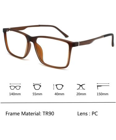 Kokobin Anti-Blue Light Reading Glasses for Men & Women - Blue Light Filter TR Hinge - Brown +2.0 - Buy Online on GoSupps.com
