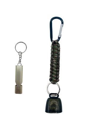 Bear Bell with Whistle Set for Hikers with Emergency Whistle for Survival Hiking Biking Camping Fishing Climbing Style2