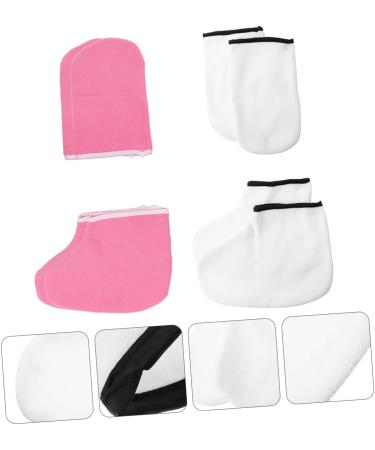 FRCOLOR 8 Pairs Hand and Foot Moisture Socks for Dry Feet Cotton Gloves for Dry Hands Single Use Glove Cracked Hands Repair Gloves Wax Bath Foot Covers Paraffin Socks Heel Spa - Buy Online on GoSupps.com