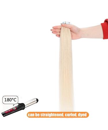 Elailite 20PC Tape Extensions - Invisible Real Human Hair Remy Quality 40cm #70 Bleached White - International Shipping Available - Buy Online on GoSupps.com