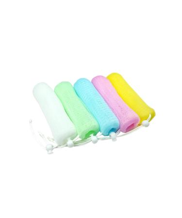 FRCOLOR 5pcs Loufas Men Body Wash Refill Pouch Natura Shampoo Loofah Pouch Bubble Net Bubble Foam Net Natural Hair Shampoo Mesh Bags Scrubbing Net Bar Cleansing Shampoo Foam Bag Soap