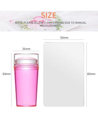 Tebx Nail Stamp Set - 1 Nail Stamp & Scraper Transparent Silicone Plate DIY Design Silicone Print Head (Orange) - International Shipping Available - Buy Online on GoSupps.com