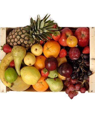 Fresh fruit basket - fresh fruit box with a healthy selection of ripe seasonal fruit - vitamins and 100% plastic -free regional fruit from the Hamburger Markt - easy to light and kitchen (6kg) 6 kg.