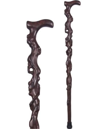 Chicken Wing Wooden Root Carving with Shape Middle-Aged Crutch Anti-Skid Walking Stick Wood Carving Crutches Hello Independence B - Buy Online on GoSupps.com