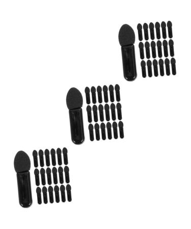 FOMIYES 300 Pcs Mini Eyeshadow Swab Black Eyeshadow Eyelash Brush Eyeshadow Girl Tool Kit Miss
