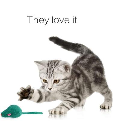 Yangbaga Real Fur Mice Rattle 14 Pack Cat Toys for Kittens - Rainbow Mice Rabbit Feather Collection - Buy Online on GoSupps.com