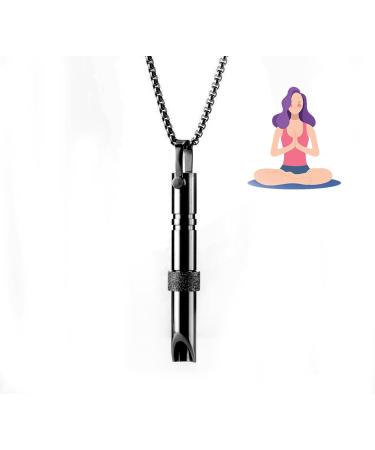Anxiety Relief Breathing Necklace - Stop Smoking, Calm Anxiety, Stainless Steel Meditation Practice for Women - Buy Online on GoSupps.com