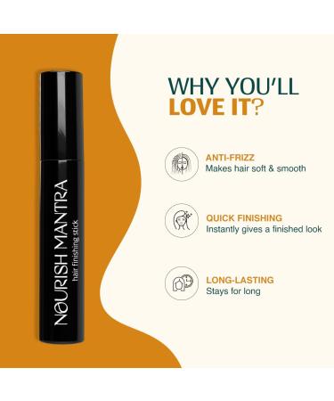 NOURISH MANTRA Hair Finishing Stick | Non-Greasy & Non-Sticky Hair Fixer | No White Cast | Must-Have Hair Accessory for Men & Women | Shop Internationally - Buy Online on GoSupps.com