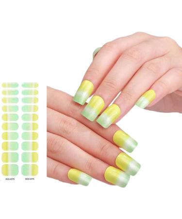 Semi Cured Gels Nails Stickers Nails Polish Strips Korean Style Gels Nails Strips Nails Art Decortions for Party Style9 - Buy Online on GoSupps.com
