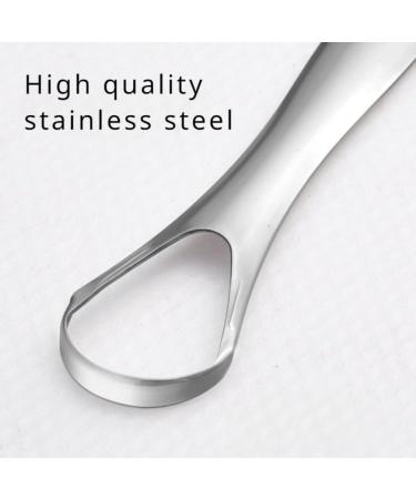 Stainless Steel Tongue Scraper for Bad Breath | Travel Essential Oral Care | Easy-To-Use Tongue Cleaner for Fresh Breath - Buy Online on GoSupps.com