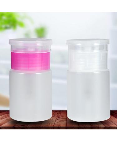 60ML Refillable Liquid Pump Bottle Transparent Empty Pump Dispenser Cosmetic Nail Polish Removal Press Pump Bottle for Nail Art Salon Beauty Salon(White) - Buy Online on GoSupps.com